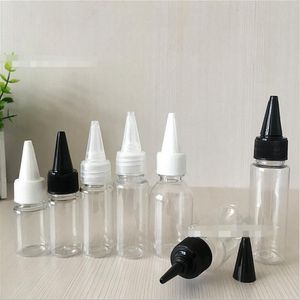 10 ml penstijl PET-plastic druppelflesje met schroefdop Lange punt Lege vloeistof Gekleurde tekening Drukinkt Heldere flessen