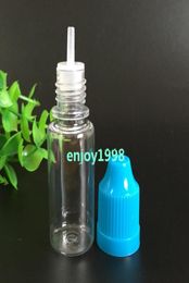 Flacon compte-gouttes vide en plastique PET de 10ML, bouteilles d'aiguille pour liquide E, bouteille de 10 ml avec bouchon à l'épreuve des enfants et pointe longue et fine 1872969