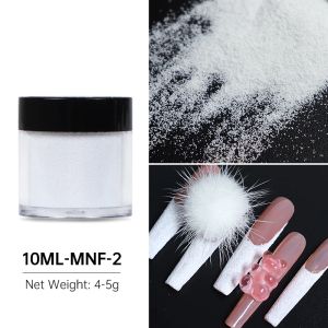 10 ml glanzende Whiter Sugar Nail Powder Snow Snow Flock Fabric Pigment Powder Ultradathin Glitter Nail Art Decorations Diy Accessoires Dust
