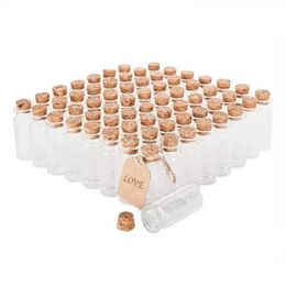 10 ml kleine testbuis met kurkstopglaskruidflessen container potten 24x40 mm DIY Craft transparante rechte glazen fles SS0412