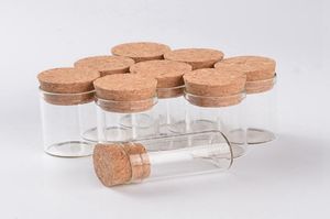 10 ml petit tube à essai avec bouchon en liège bouteilles d'épices en verre conteneurs pots 2440mm bricolage artisanat bouteille en verre droit transparent HHA19858767