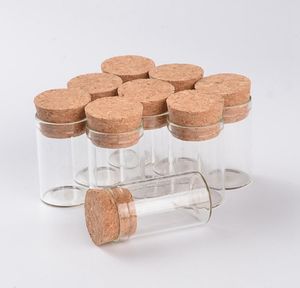 10 ml kleine testbuis met kurkstopglaskruidflessen Container Jars 2440 mm DIY Craft Transparante rechte glazen fles HHA19380663