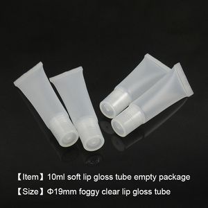 Tube souple de 10ml, tube cosmétique pour brillant à lèvres, emballage vide, 1000 pièces/lot