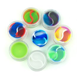 10ml Swirl Split Stash Jar Wax Dab Oil Concentrate Herb Containers met silicone Inner Storage Flessen 4944 Q2