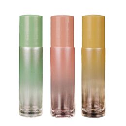 10 ml dikke glazen rolflessen rollen op flesgradiëntkleur voor etherische oliën parfum