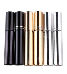 10 ml UV Placing Atomizer Mini Rechargeable Portable Perfume Perfume Bouteilles Splay Sleep Contaiders vides Gold Silver Black Couleur DHD5975005