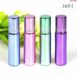 10ml UV Roll On Roller Bouteilles vides pour huiles essentielles Liquides Contenants de parfum rechargeables Taille de voyage 100pcs / lotgoods Jxugs