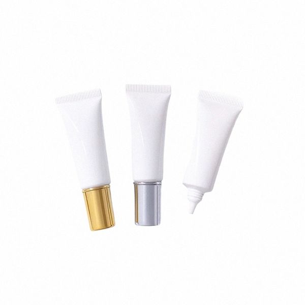 10ml blanc tube en plastique vide cosmétiques crème pour les yeux bouteille 10g main Loti baume à lèvres échantillon bouteilles de tuyau rechargeables 46yT #