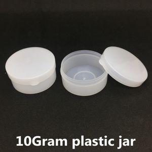 Tarro de muestra de plástico blanco de 10ML para cosméticos, 34x17MM, tamaño de 10 gramos, botella vacía de crema, envases de máscara, tarros, bote pequeño