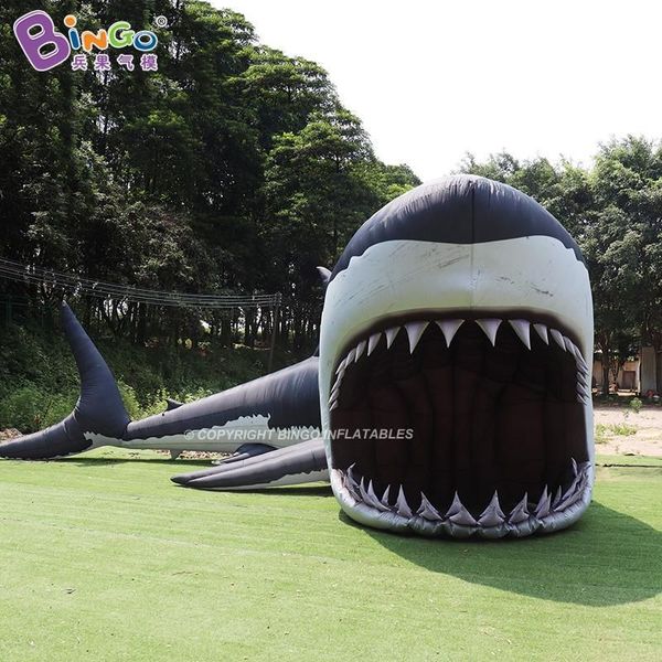 10mLx7.5mWx4mH (33x25x13.2ft) Nuevo diseño de pantalla gigante modelo de tiburón inflable globos de animales del océano soplados por aire para decoración de eventos de fiesta juguetes deportivos