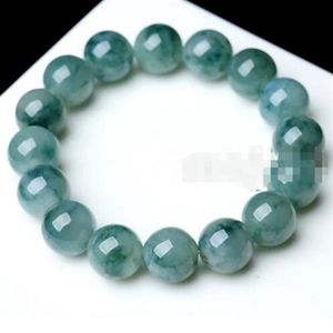 10mm 100% natuurlijke A-klasse groene jadeïet ronde edelsteen kralen armband 7 5'' 283M