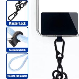 10 mm 120 cm lengte verstelbare telefoon lanyard universele mobiele telefoon hoes crossbody nek koord clip hang polsband bedelarmband