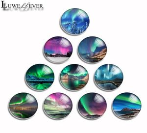 10mm 12mm 14mm 16mm 20mm 25mm 30mm 511 Aurora rond verre Cabochon bijoux trouver ajustement 18mm bouton pression bracelet à breloques collier 2229756600