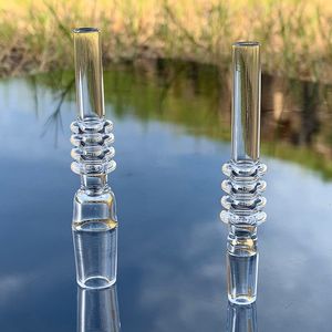 10 mm 14 mm 18 mm Puntas de cuarzo conjuntas Uñas Dab Straw Drip Mini Nectar NC Accesorios para fumar Traje para vidrio Agua Bongs Dab Rigs