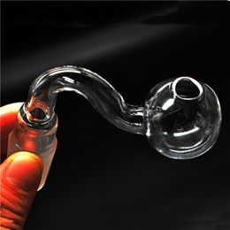 10mm 14mm 18mm man vrouw helder dik pyrex glas olie brander pijpen voor booreilanden glas waterpijpen dik glas banger nagel voor roken accessoires