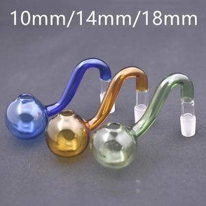 10mm 14mm 18mm Mannelijke Vrouwelijke Gezamenlijke Kleurrijke Glas Olie Brander Pijpen Dik Pyrex Glas Adapter Tabak olie Kom Nail voor Dab Rig Waterpijpen Waterpijp