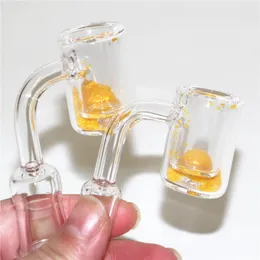 10mm 14mm 18mm mâle femelle Quartz Banger accessoires de fumer thermochromique Banger jaune rouge sable double clou sans dôme dab plate-forme pétrolière Bong