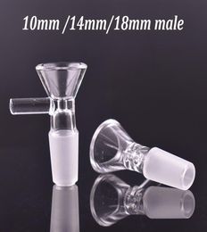 10 mm de 14 mm 18 mm Piece de tazón grueso femenino para tazones de vaso de bong tazones de embudo tubos tazones fumadores plataformas de aceite con cabeza accesorios de accesorio7548200