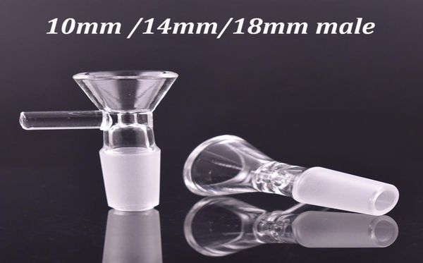 10 mm 14 mm 18 mm Femelle mâle Pièce de bol épaisse pour les bols de bang en verre bols entonnoir tuyaux fumant bols gréés gilettes en huile Accessori3715604