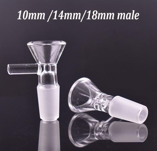 10mm 14mm 18mm mâle femelle épais bol pièce pour verre Bong diapositives entonnoir bols tuyaux bols fumeurs capiteux plates-formes pétrolières pièces accessori1163305