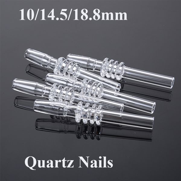 10mm 14mm 18mm Mâle Joint Droit Quartz Ongles Fumer Accessoires Pour Mini Nectar Collecteur Banger Nail Quartz Conseils GQB19