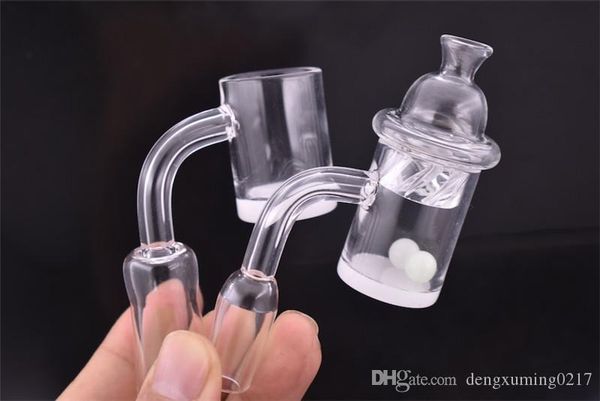 10mm 14mm 18mm Quartz banger clou quarts clou mâle femelle quartz banger clou avec Cyclone Spinning Carb cap et Terp Pearl drop shipping