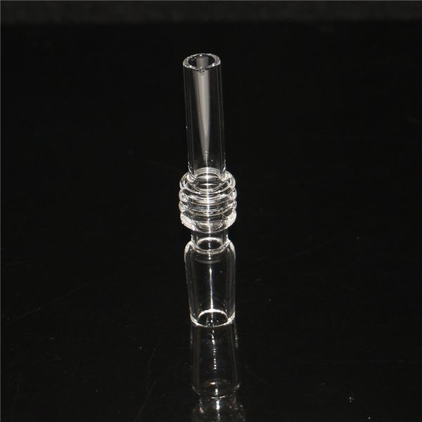 Narguilés 10mm 14mm 18mm Quartz Tip Pour Nectar Kit Dab Straw Tube Drip Tips Verre Bongs D'eau
