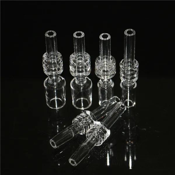 10mm 14mm 18mm Quartz Tip Accessoires pour fumer Nectar Kit Dab Straw Tube Drip Tips Verre Eau Bongs Partenaire VS Clou en céramique