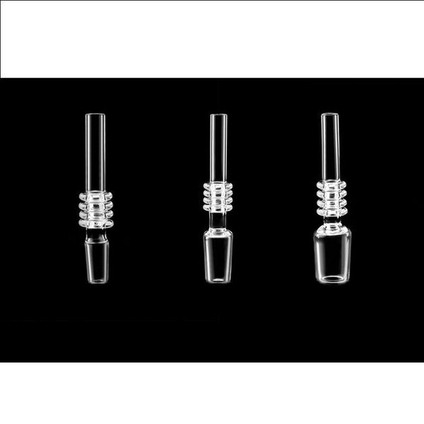 10mm 14mm 18mm Quartz Pointe Avec Keck Clips Pour Mini Nectar Collector Kits Quartz Titane Conseils Nail Verre Eau Bongs Pipes Dab