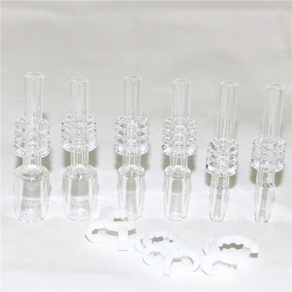 Fumer 10mm 14mm 19mm Quartz Tip pour mini kits avec clips Keck en plastique gratuits Quartz Banger Nail Tips