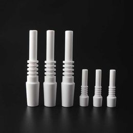 10 mm 14 mm Clavo de cerámica Punta para fumar Grado alimenticio Macho Mini puntas de repuesto para kits NC Bongs de agua de vidrio Dab Rigs Pipes