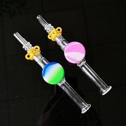 10 mm 14 mm Joint Glass Necteur Kit de collecteur accessoires de fumer avec un contenant de cire de tampon à huile de silicone Nail NC Pipe à main mini plate-forme d'huile