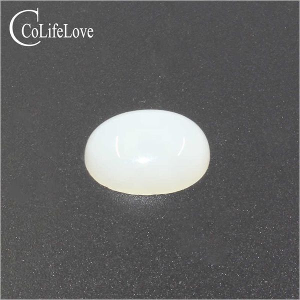 Piedra preciosa suelta de jade blanco chino Natural de 10mm x 14mm para joyería, piedra de nefrita real para joyería de plata H1015