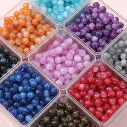 Perles acryliques de 10mm pour Bracelets, colliers, boucles d'oreilles, fournitures de fabrication de bijoux, Kit de perles rondes de couleur violette pour adultes et enfants, bricolage, artisanat, vente en gros
