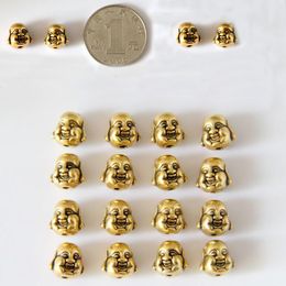 Bracelet de perles d'espacement de tête de bouddha en or antique de 10mm, perles amples, pendentif, accessoires DADWZ078 entretoises