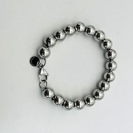 10mm Chaîne Perlée Bracelets Femmes Brins En Acier Inoxydable Couple Bijoux Cadeaux pour Accessoires Féminins