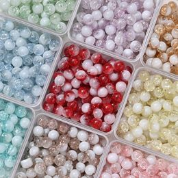Perles de 10 mm pour bracelets de couleur rouge, collier, boucles d'oreilles, kit de fournitures de fabrication de bijoux pour adultes et enfants, artisanat de bricolage, vente en gros de perles de verre rondes en cristal en vrac