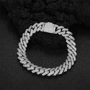 10 mm flip buckle diamant zirkoon armband trendy merk gepersonaliseerde hiphop cubaanse kettingheren