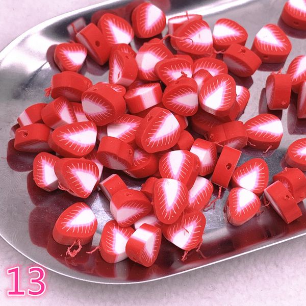 10 mm fruta/flor/cartas de la letra Polymer Beads Polymer Spador de arcilla Beads para joyas que hacen accesorios de pulsera de bricolaje