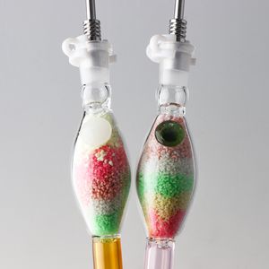 Cuecteur de nectar de sable de couleur lumineuse de 10 mm avec pointe en acier inoxydable pour paille de tampon Bangs en verre Bongs d'huile