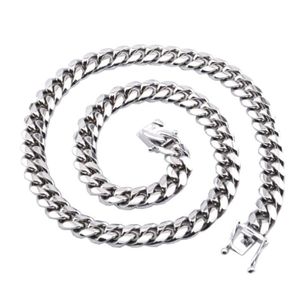 Collier lourd en acier inoxydable pour hommes, 10mm, lien Miami, chaîne cubaine, accessoires de bijoux de fête, élégant, magnifique, 250G