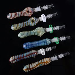 Glas Nector Collector Roken Accessoires Mini Kleine 10mm Mannelijke Joint Style met Quartz Nails Nector Collectors Kits Straw Oil Rigs NC16