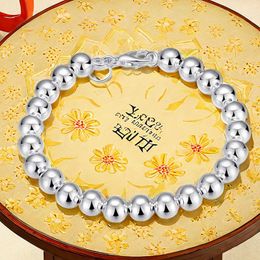 Bracelets en chaîne de perles de 10mm pour femmes, brins de luxe de styliste, en acier inoxydable, bijoux de Couple, cadeaux pour femmes, accessoires