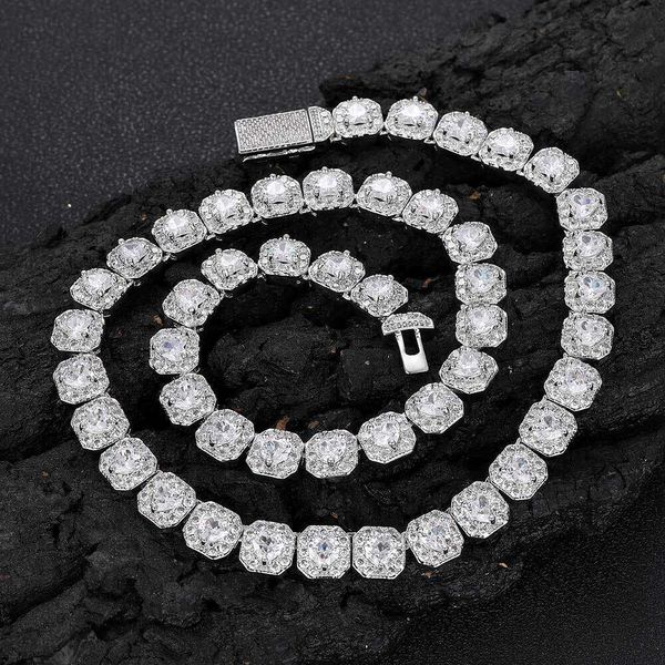 Collier en or pour hommes, 10mm, Love Zircon Rock Sugar, marque tendance, personnalisé, Hip Hop