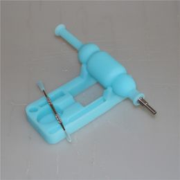 Narguilé 10mm Mini Kits de tuyaux de nectar en silicone avec domeless ti ongles bongs en verre tuyaux d'eau bong en silicone plates-formes pétrolières