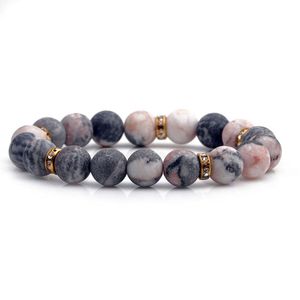 10mm pierre naturelle à la main brins perles bracelets porte-bonheur pour femmes fille bracelet fête Club élastique Yoga bijoux