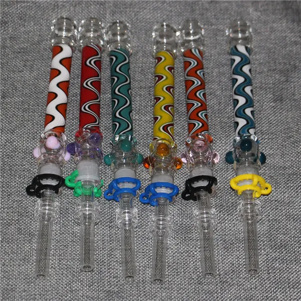 10mm NC Nectar Pipe Fumer Accessoires Narguilés Quartz Nail Oil Rig Dab Paille Pipe À Eau Avec Bubble Wrap Starters Kits