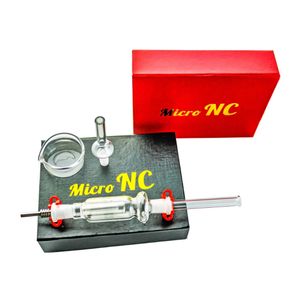 Kit de collecteur de nectar 10 mm en verre accessoires de fumer des kits micro-nc avec un tit titane 10 mm capteur de cendres à ongles inversé dab paille
