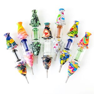 Collecteur de nectar avec pointe en acier inoxydable de 10 mm, accessoire de fumée, plate-forme pétrolière, bongs en verre, conduites d'eau, pipe à fumer