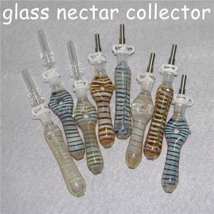 Narguilés 10mm Quartz Nectar Tips Paille Drop Titane/Quart Tube Tip pour Mini Nectar Kits Fumer